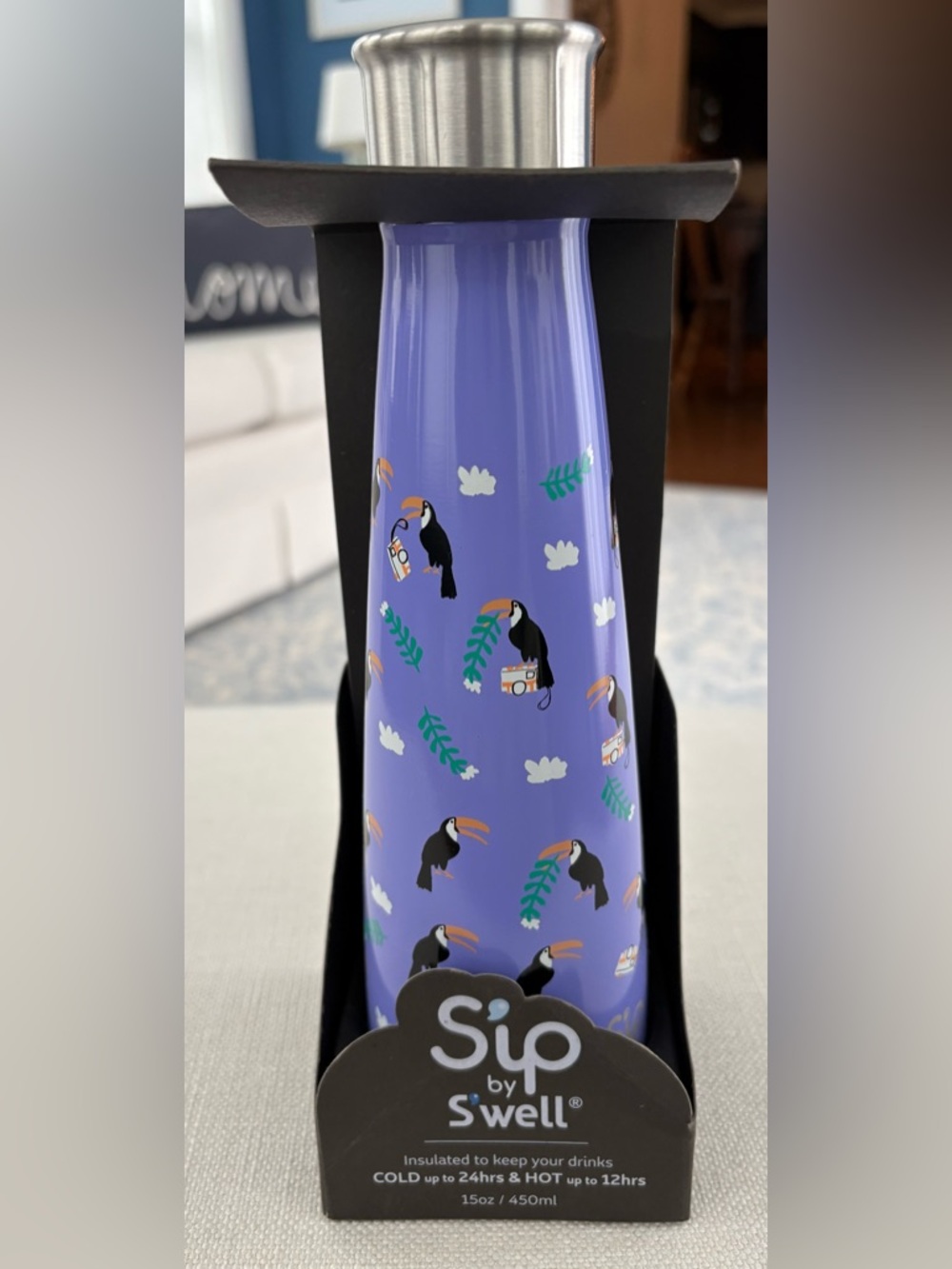 S'well Purple Toucan Sip Insulated Bottle